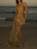 Sienna Leopard One-Shoulder Maxi Dress