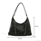 Silver Bow PU Leather Shoulder Bag
