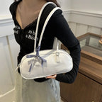Silver Pillow Crossbody Shoulder Bag