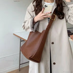 Silver Pleated Drawstring Shoulder Bag