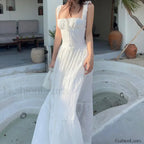 Simple Elegant Square Neck Floral Dress