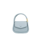 Twin Strap Flap Shoulder Bag - Baby Blue