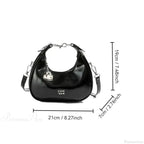 Simple Versatile Solid Color Shoulder Messenger Handbag