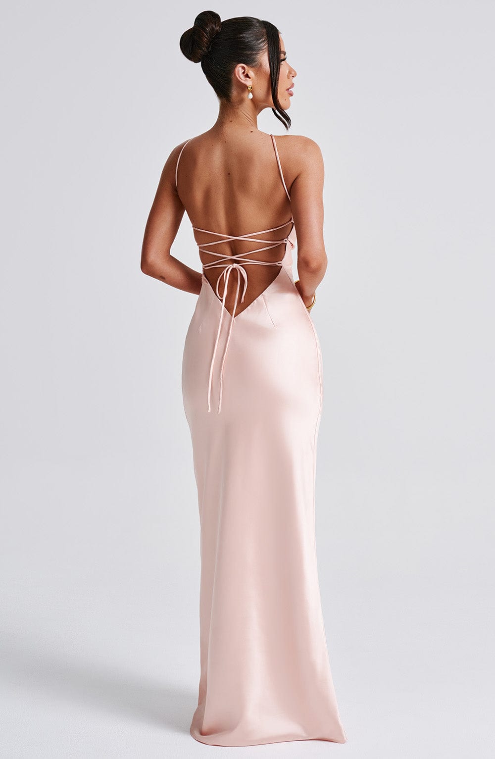 Dayana Exclusive Maxi Dress Peach Evening Wear Edit