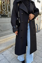 | Black women's trench coat