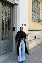| Black women's trench coat
