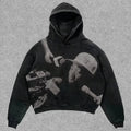 Skull Rap Graphic Cotton Hoodie