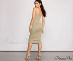 Slay Every Day Basic Graceful Scoop Neck Midi Dress