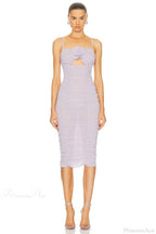 Sleeveless Halter Mesh Evening Party Dress