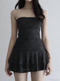 Sleeveless Mesh Cocktail M Dress