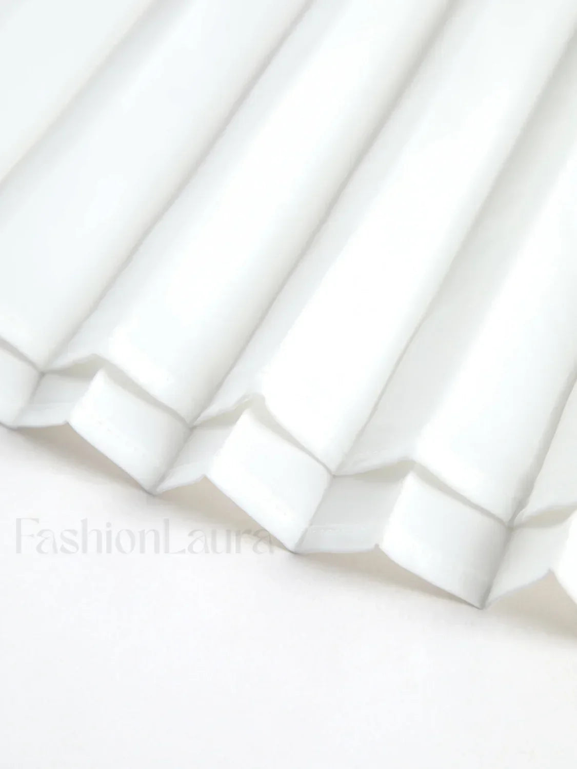 White Sleeveless Pleated Long Dress