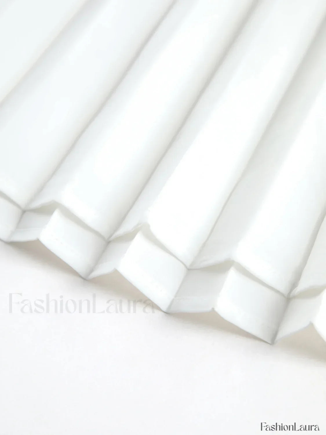 White Sleeveless Pleated Long Dress