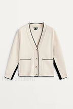 Slim Fit Patchwork Knit Cardigan