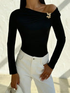 Slim Long Sleeve Sexy Spice Haute Couture Blouse Women