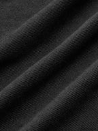 Black Slit Pleated Long Sleeve Bodycon Mock Neck Long Dress