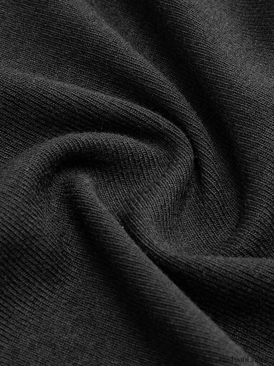 Black Slit Pleated Long Sleeve Bodycon Mock Neck Long Dress