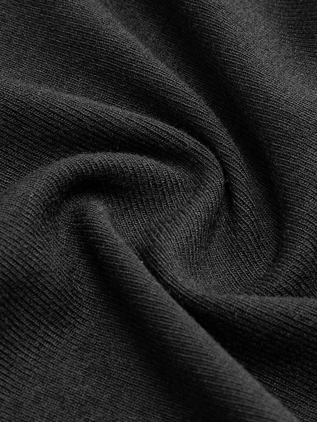 Black Slit Pleated Long Sleeve Bodycon Mock Neck Long Dress