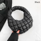 Small Quilted Tote Cotton Padded Shoulder Handbag