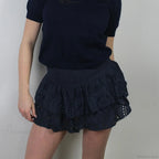 Smocked Boho Beach Ruffle Skirt