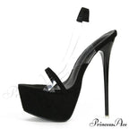 Snake Print Back Strap Platform Sandals - Open Toe Party Nightclub Stripper Heels