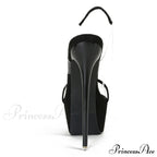 Snake Print Back Strap Platform Sandals - Open Toe Party Nightclub Stripper Heels