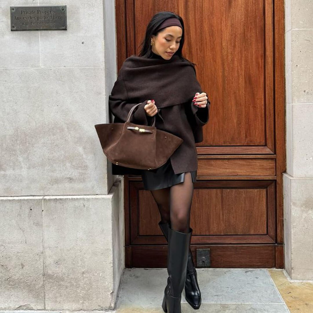 The Melanie — Structured Suede Tote Bag
