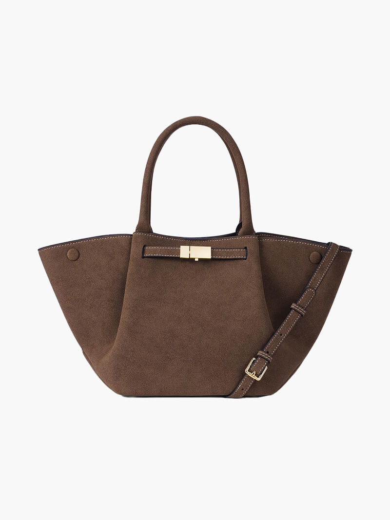 The Melanie — Structured Suede Tote Bag