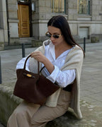 The Melanie — Structured Suede Tote Bag