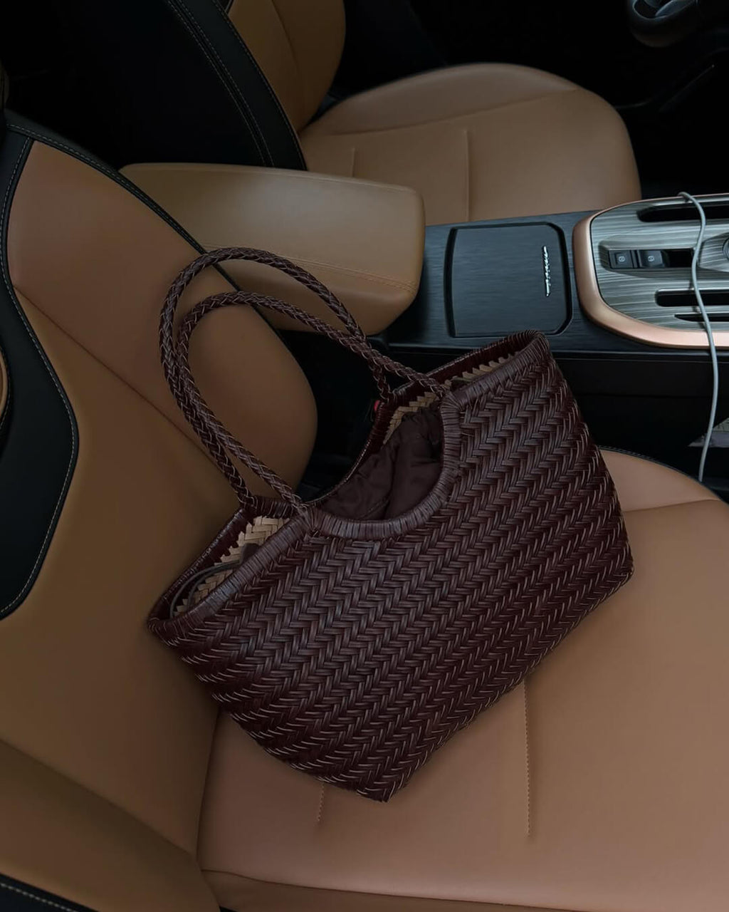 The Rica — Woven Vegan Leather Tote Bag