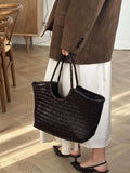 The Rica — Woven Vegan Leather Tote Bag