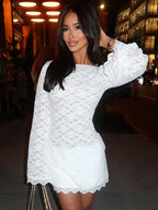 Sofia Lace Long Sleeve Mini Dress