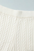 Soft Cable Knit Sweater Pants Two Piece Set