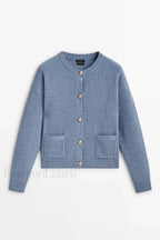 Soft Knit Tweed Style Cardigan