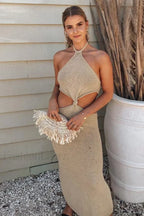 Backless Halter Bodycon Dress
