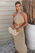 Backless Halter Bodycon Dress