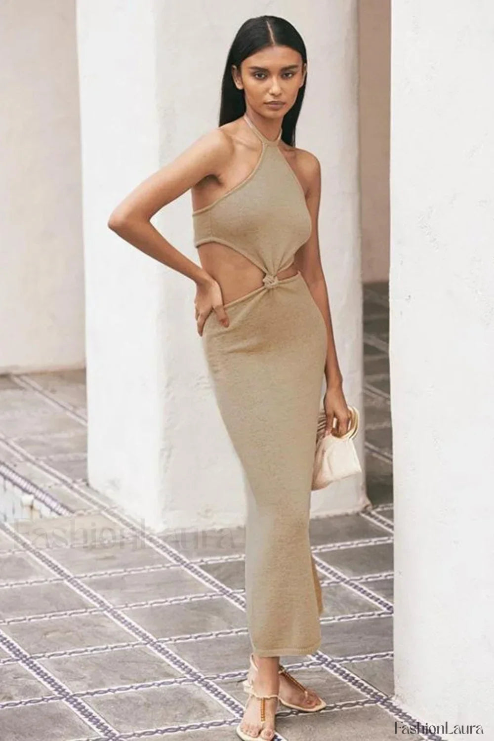 Backless Halter Bodycon Dress