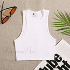 Solid Basic Seamless Streetwear Tank Tops