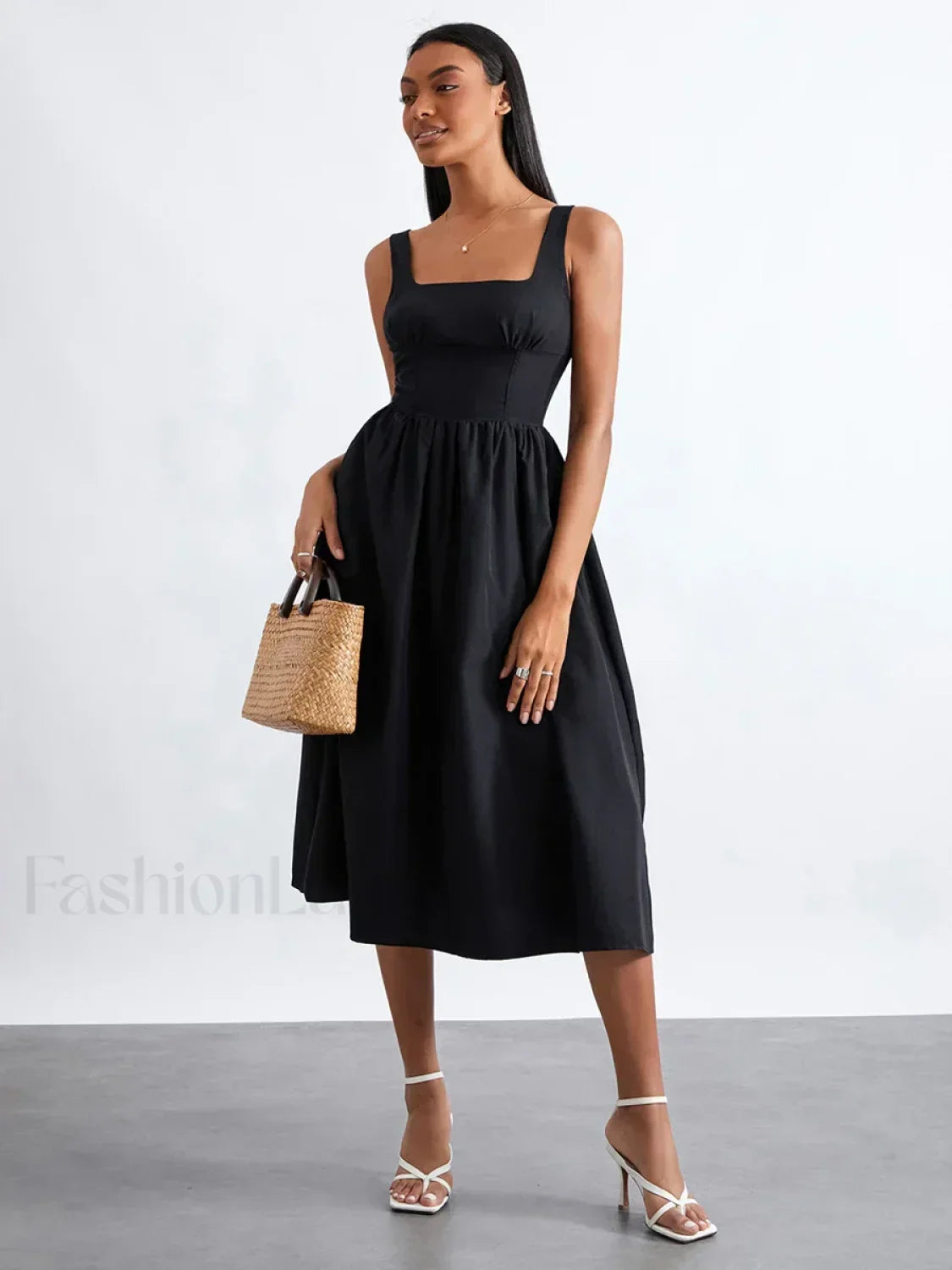 Cami High Waist Midi Dress