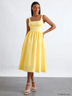 Cami High Waist Midi Dress