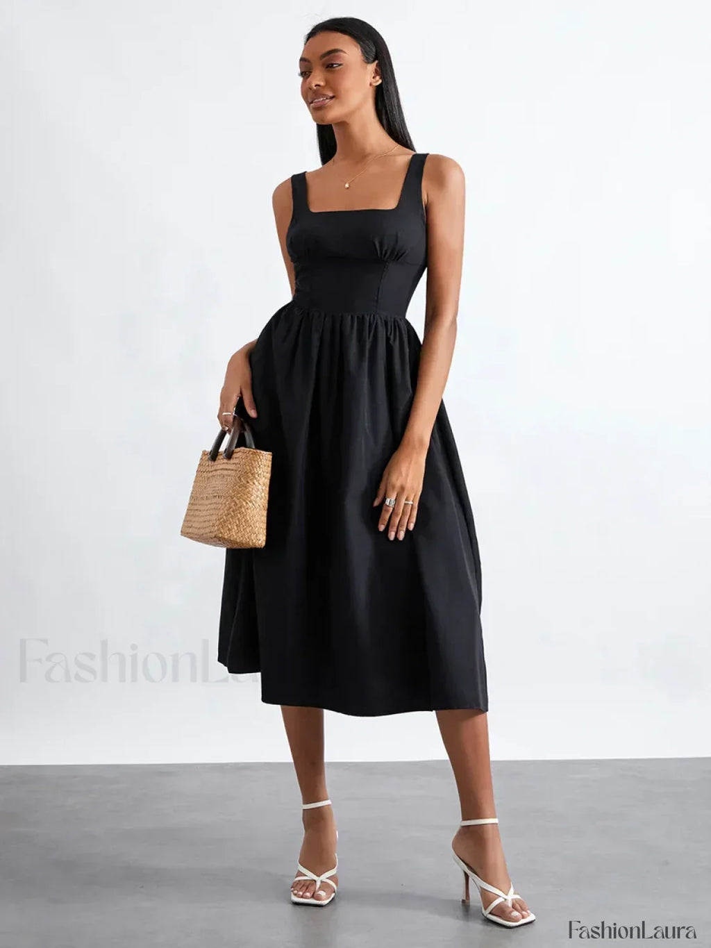 Cami High Waist Midi Dress