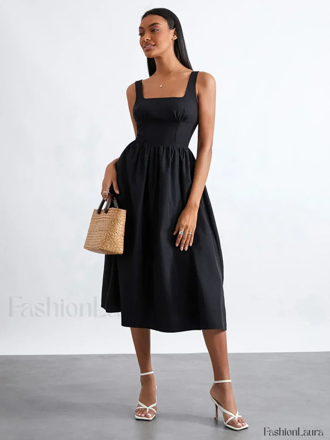 Cami High Waist Midi Dress