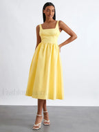 Cami High Waist Midi Dress