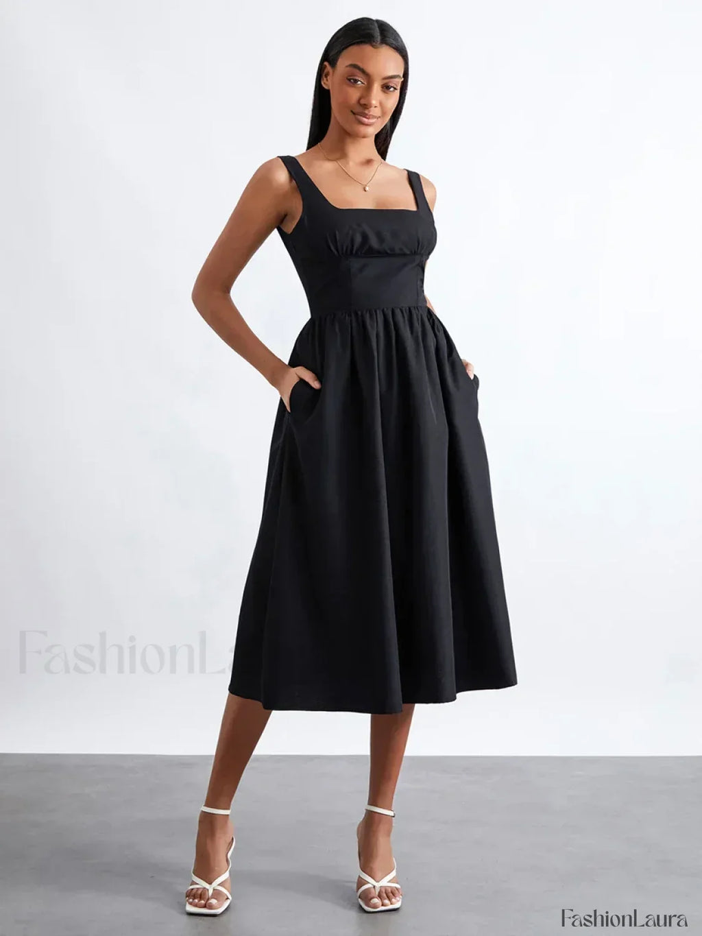 Cami High Waist Midi Dress