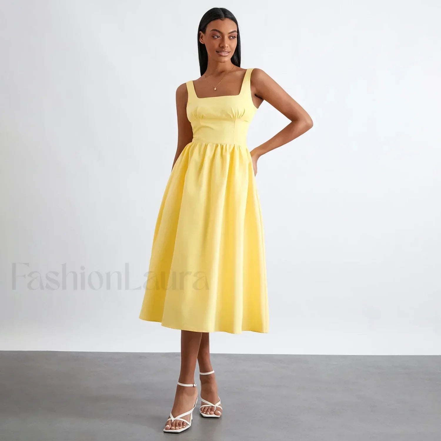 Cami High Waist Midi Dress