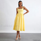 Cami High Waist Midi Dress