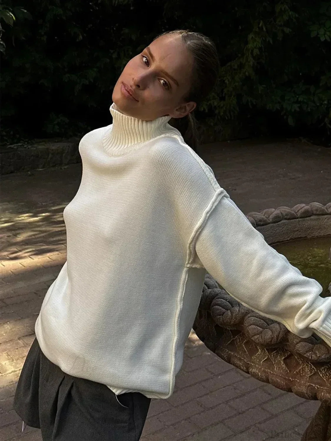 Solid Color Fashion Turtleneck Sweater