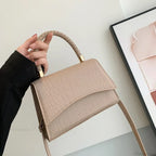 Solid Color PU Leather Designer Crossbody Handbag