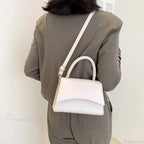 Solid Color PU Leather Designer Crossbody Handbag