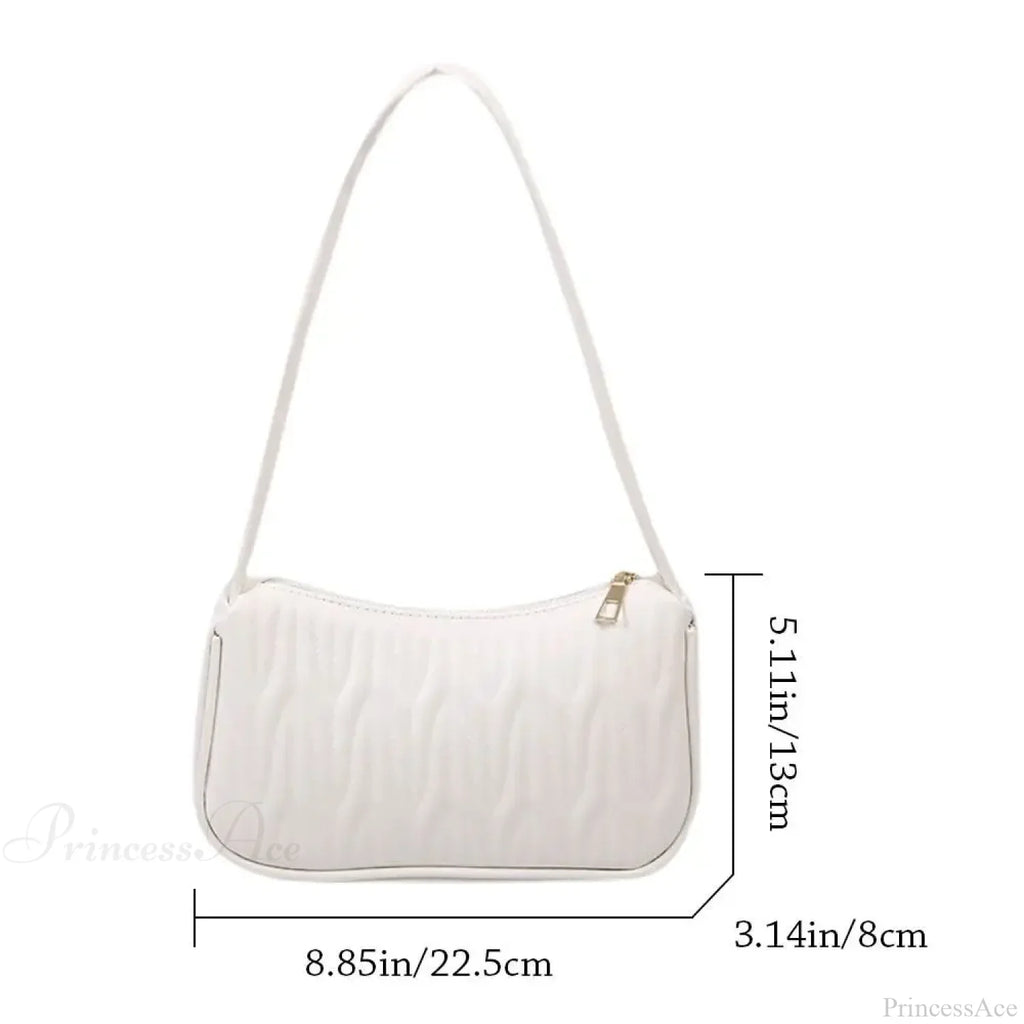 Solid Color PU Leather Women Shoulder Bag