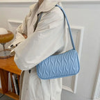Solid Color PU Leather Women Shoulder Bag